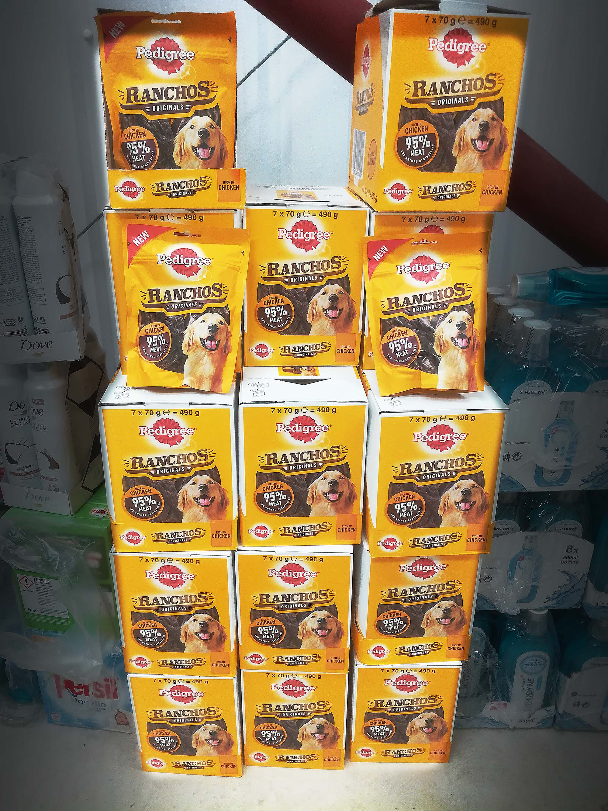 Pedigree Ranchos Bulk Buy Dog Treats 7x70g Packs Chicken